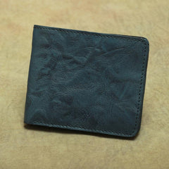 Vintage Brown Leather Men's Bifold Small Wallet Black Slim Vertical billfold Wallet For Men - imessengerbags