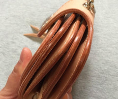 Handmade Leather Biker Wallet Mens Cool Short Chain Wallet Trucker Wallet with Chain