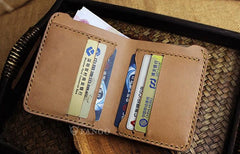 Handmade Leather Floral Mens Cool Slim Leather Wallet Men billfold Wallets Bifold for Men - imessengerbags