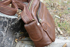 Genuine Leather Mens Small Messenger Bag Cool Crossbody Bags for men