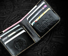 Handmade Leather Mah¨¡k¨¡la Tooled Mens billfold Wallet Cool Leather Wallet Slim Wallet for Men - imessengerbags