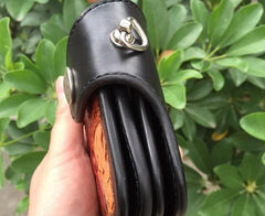 Handmade Leather Tooled Skull Indian Chief Biker Wallet Mens Cool Short Chain Wallet Trucker Wallet with Chain