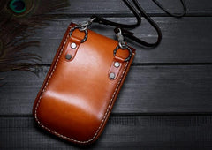Leather Belt Pouch Mens Small Cases Waist Bag Hip Pack Belt Bag Fanny Pack Bumbag for Men - imessengerbags