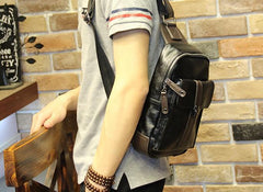 Cool Leather Slings Bag for Men Chest Bag Sling Shoulder Bag For Men