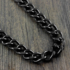 Cool Black Punk Pants Chain Biker Wallet Chain Black Jeans Chain Jean Chain Long Wallet Chain For Men - imessengerbags