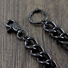 Cool Black Punk Pants Chain Biker Wallet Chain Black Jeans Chain Jean Chain Long Wallet Chain For Men - imessengerbags