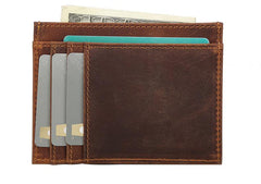 RFID Mens Leather Card Wallet Card Holder Front Pocket Wallet For Men - imessengerbags