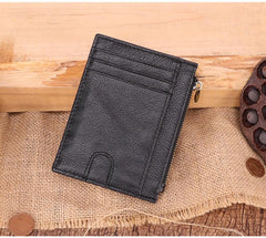 RFID Leather Mens Small Wallet Cardholder Wallet Front Pocket Wallets for Men - imessengerbags