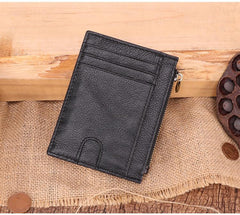 RFID Leather Mens Small Wallet Cardholder Wallet Front Pocket Wallets for Men