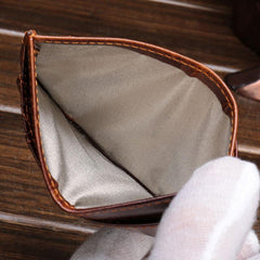 RFID Brown Leather Men's Slim Card Holder Black Front Pocket Wallet Small Card Wallet For Men - imessengerbags