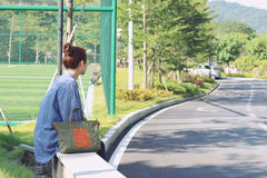 Green Canvas Leather Mens Womens Tote Shoulder Bags Messenger Bag Gray Tote Handbag For Men and Women - imessengerbags