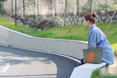 Green Canvas Leather Mens Womens Tote Shoulder Bags Messenger Bag Gray Tote Handbag For Men and Women - imessengerbags