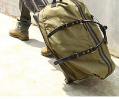 Army Green Canvas Mens Travel Bag Weekender Bag Business Hand Bag Large Travel Bag for Men