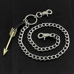 Arrow Charm Silver Punk Pants Chain Fashion Wallet Chain Biker Wallet Chain For Men