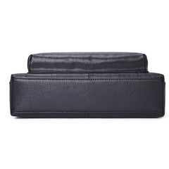 Black LEATHER MENS Small Postman Bag SIDE BAG COURIER BAG Black MESSENGER BAG FOR MEN - imessengerbags