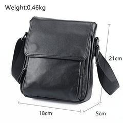 BADASS Black LEATHER MENS Small VERTICAL SHOULDER BAG SIDE BAG COURIER BAG MESSENGER BAG FOR MEN - imessengerbags