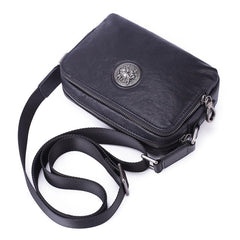 BADASS Black LEATHER MENS Small Ipad Courier Bag SIDE BAG Casual MESSENGER BAG FOR MEN - imessengerbags