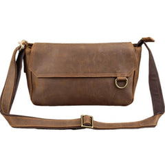BADASS Brown LEATHER MENS SMall Postman BAG SIDE BAG COURIER BAG MESSENGER BAG FOR MEN - imessengerbags