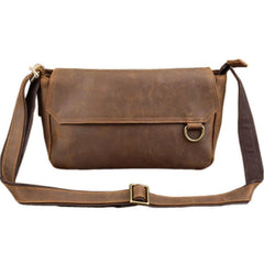 BADASS Brown LEATHER MENS SMall Postman BAG SIDE BAG COURIER BAG MESSENGER BAG FOR MEN