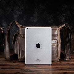 BADASS Dark Brown LEATHER MENS Small COURIER BAG Postman BAG SIDE BAG MESSENGER BAG FOR MEN - imessengerbags