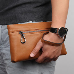 wallet purse leather​ Brown Leather Clutch Bag Mens Leather Wristlet Clutch Brown  Leather Clutch Wallet Purse