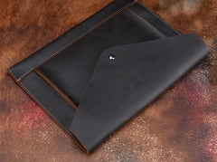 BLACK and BROWN MENS LEATHER SLIM CLUTCH PURSE BAG CLUTCH BAG FOR MEN - imessengerbags