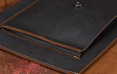 BLACK and BROWN MENS LEATHER SLIM CLUTCH PURSE BAG CLUTCH BAG FOR MEN - imessengerbags