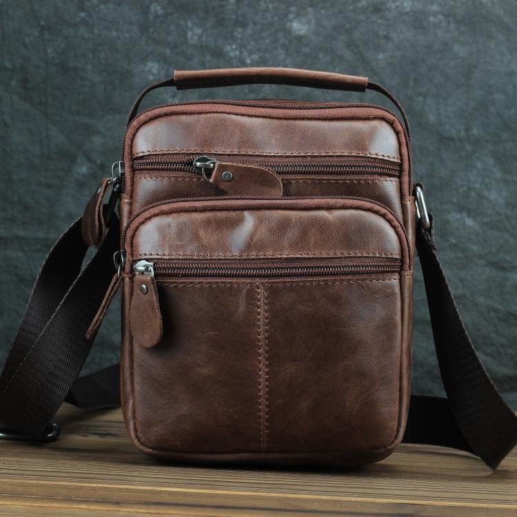 Leather Crossbody Bag for Men Women Muiti-pocket Side Bag Crossbody Purse  Wide Strap Shoulder Bag Camera Purse Top Zip over the Shoulder Purse:  Handbags: Amazon.com