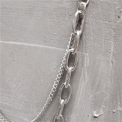 Badass Double Mens Silver Long Wallet CHain Pants Chain Jeans Chain Jean Chain For Men - imessengerbags