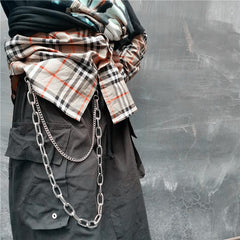 Badass Double Mens Silver Long Wallet CHain Pants Chain Jeans Chain Jean Chain For Men - imessengerbags