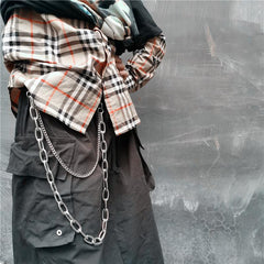 Badass Double Mens Silver Long Wallet CHain Pants Chain Jeans Chain Jean Chain For Men - imessengerbags