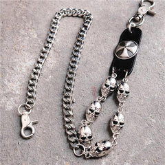 Badass Hip Hop Mens Skull Cross Wallet Chain Silver Pants Chain Biker Chain For Men - imessengerbags