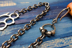 Badass Punk Mens Long Stainless steel Silver Chain Pants Chain Wallet Chain For Men - imessengerbags