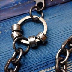 Badass Punk Mens Long Stainless steel Silver Chain Pants Chain Wallet Chain For Men - imessengerbags