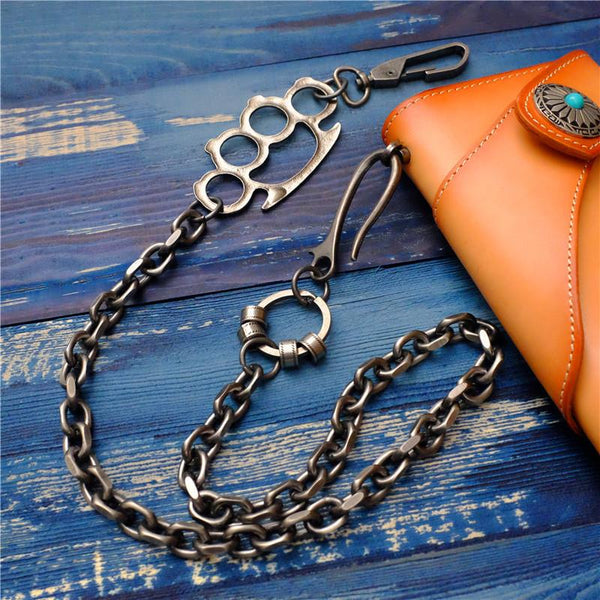 Badass Punk Mens Long Stainless steel Silver Chain Pants Chain Wallet Chain For Men - imessengerbags