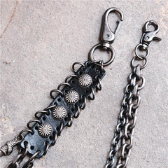 Badass Hip Hop Mens Metal Double Layer Wallet Chain Key Chain Pants Chain For Men - imessengerbags