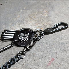 Badass Hip Hop Mens Skull Trousers Key Chain Punk Pants Chain Wallet Chain For Men