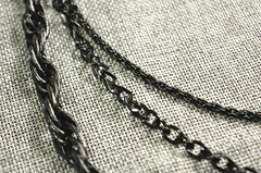 Badass Men's Black Triple Long Wallet Chain Pants Chain Biker Wallet Chain For Men - imessengerbags