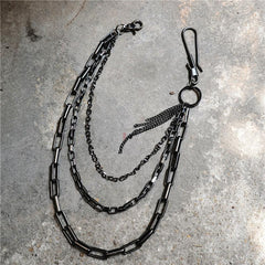 Badass Men's Triple Long Wallet Chain Pants Chain Trendy Biker Wallet Chain For Men - imessengerbags