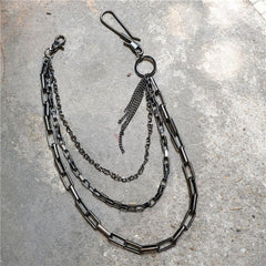 Badass Men's Triple Long Wallet Chain Pants Chain Trendy Biker Wallet Chain For Men - imessengerbags