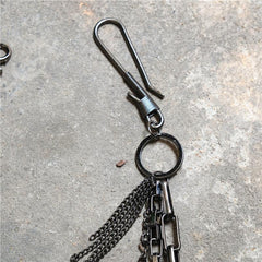Badass Men's Triple Long Wallet Chain Pants Chain Trendy Biker Wallet Chain For Men - imessengerbags