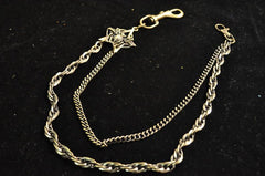Badass Men's Brass Double Spider Long Wallet Chain Pants Chain Biker Wallet Chain For Men - imessengerbags