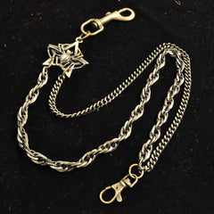 Badass Men's Brass Double Spider Long Wallet Chain Pants Chain Biker Wallet Chain For Men - imessengerbags
