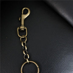 Badass Men's Bronze Metal Long Double Wallet Chain Pants Chain Biker Wallet Chain For Men - imessengerbags