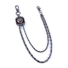 Badass Men's Fashion Silver Star Long Wallet Chain Pants Chain Biker Wallet Chain For Men - imessengerbags