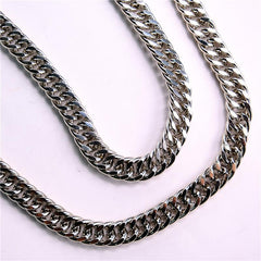 Badass Men's Silver Stainless Steel Wallet Chain Pants Chain Long Biker Wallet Chain For Men - imessengerbags