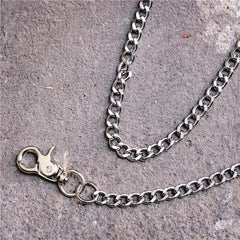Badass Men's Womens Silver Ring  Pants Chain Long Wallet Chain Biker Wallet Chain For Men - imessengerbags