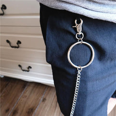 Badass Men's Womens Silver Ring  Pants Chain Long Wallet Chain Biker Wallet Chain For Men - imessengerbags