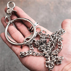 Badass Men's Womens Silver Ring  Pants Chain Long Wallet Chain Biker Wallet Chain For Men - imessengerbags