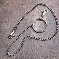Badass Men's Womens Silver Ring  Pants Chain Long Wallet Chain Biker Wallet Chain For Men - imessengerbags